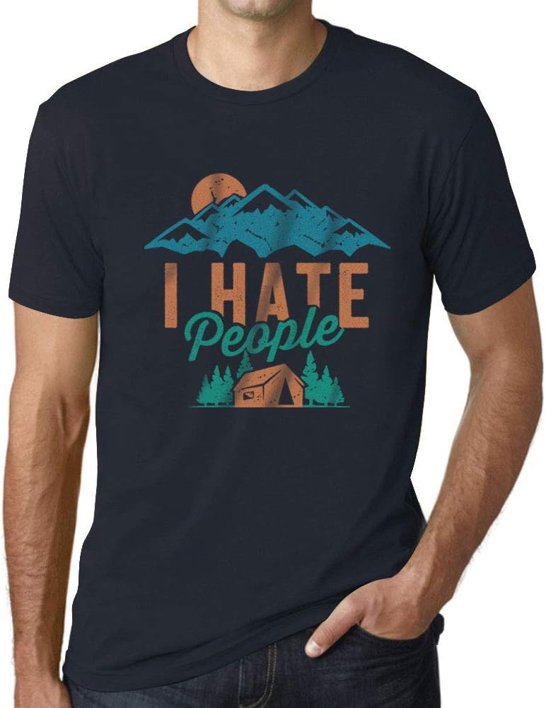 Ultrabasic - Men's Graphics I Hate People Tee Shirt Letters Print