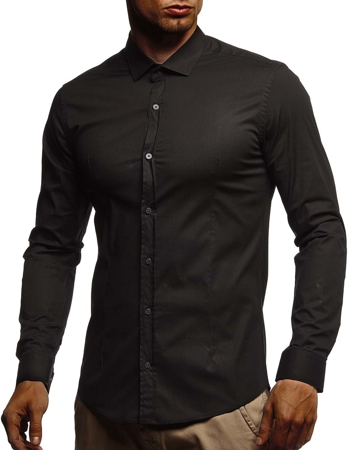 Leif Nelson Shirt with slim fit LN3430