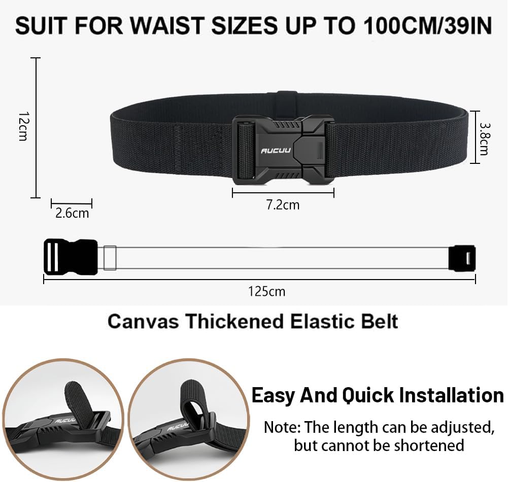 Men's Tactical Belt, Nylon Canvas Belt for Men, Military Tactical Belt, Adjustable Nylon Belts for Travel, Sports and Daily Use(Width 3.8cm)