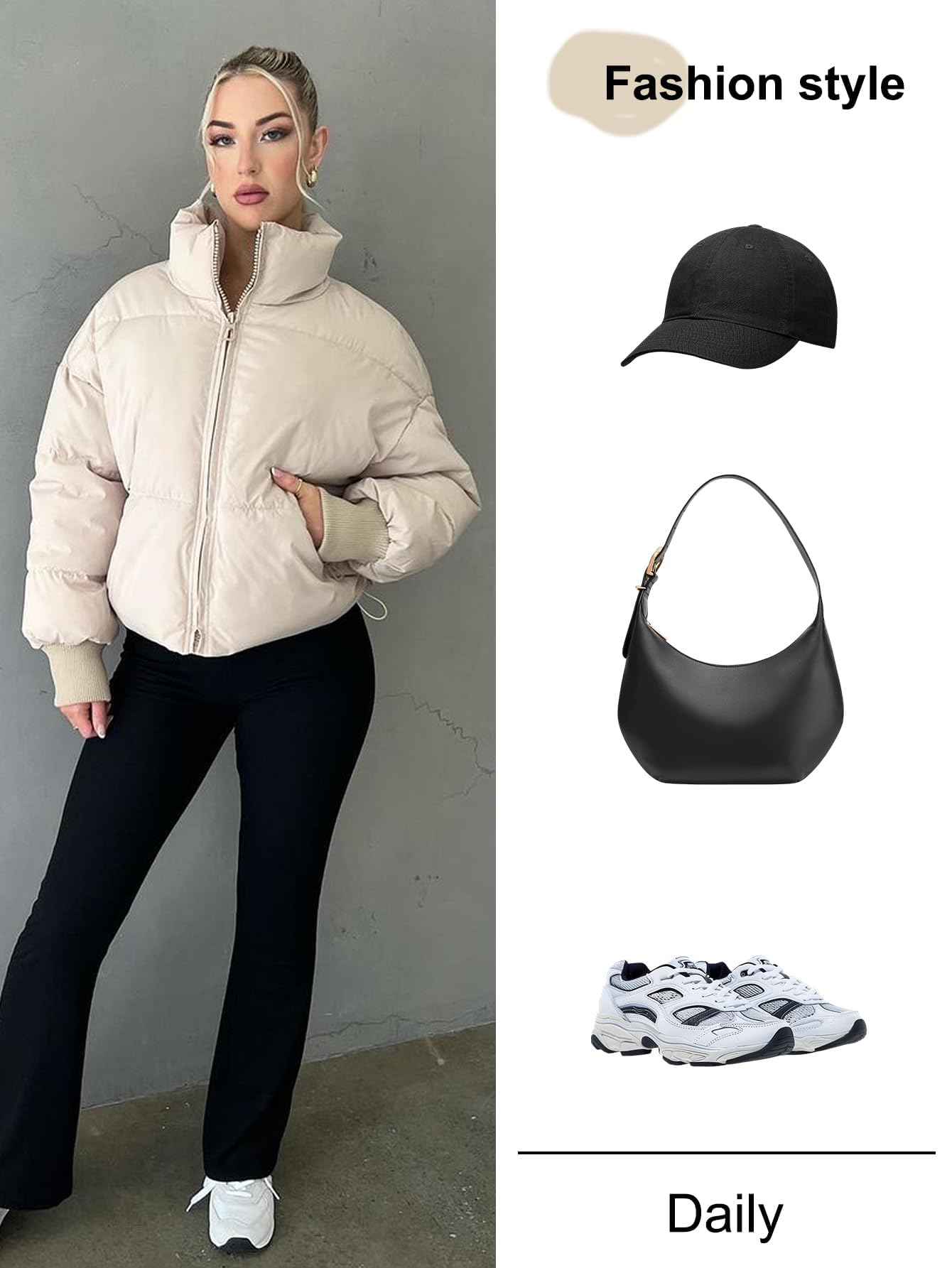 Gihuo Women’s Winter Cropped Puffer Jacket Coat Short Warm Quilted Jacket 2026