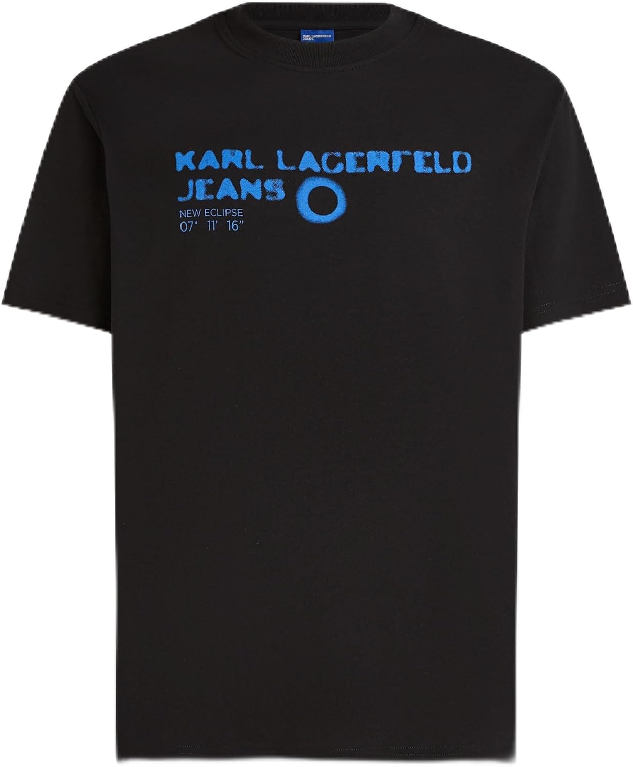 Karl Lagerfeld Jeans, Men's Plain Short Sleeve Eclipse Logo T-Shirt, Regular Fit, blackone, M