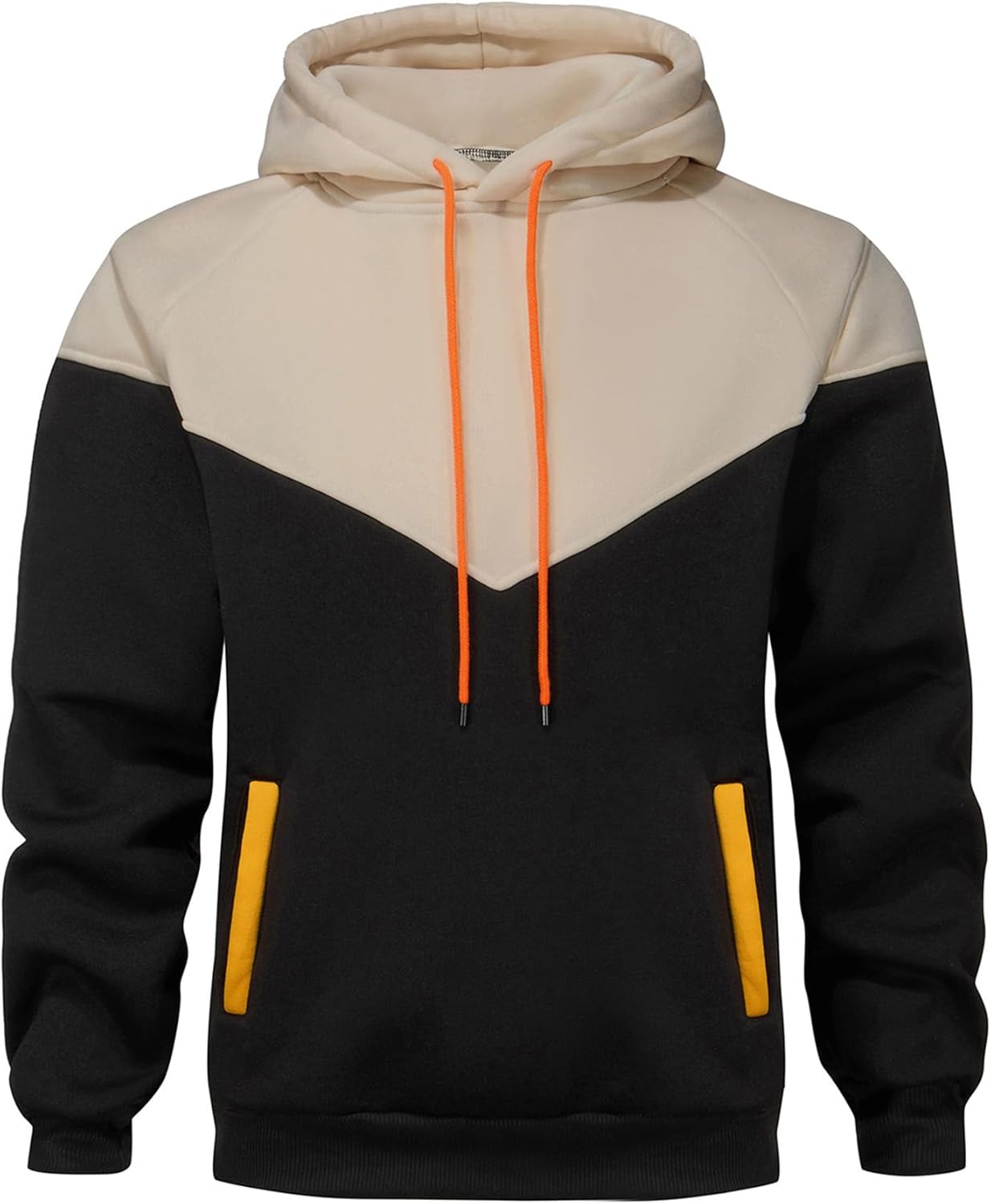 Hoodie Men's Sweatshirt Long Sleeve Sweatshirt Hoodie Color Block Sweatshirt