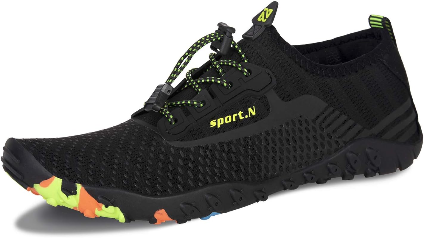 Water Shoes Men Women Quick Dry Sports Water Shoes Unisex Swimming Shoes with 14 Drainage Holes for Bath, Walking, Yoga, Lake, Beach, Garden, Park, Driving, Boating