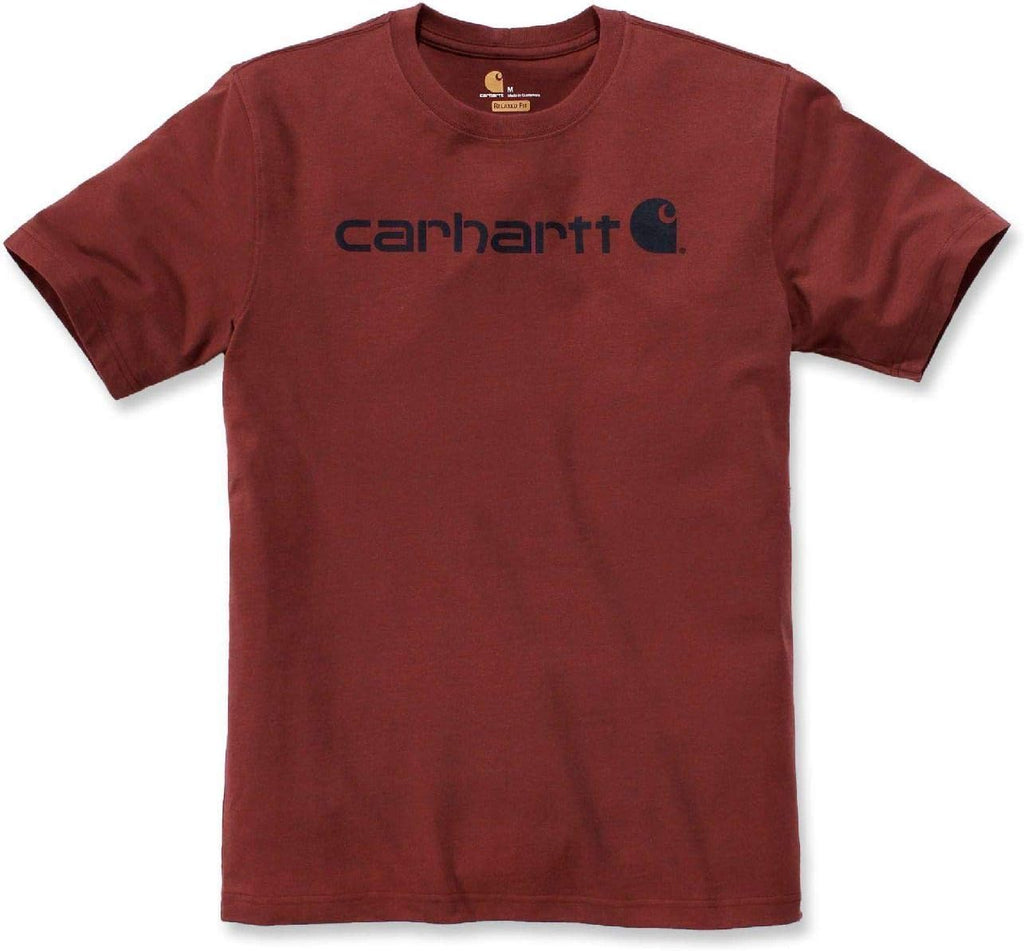 Carhartt Men's Relaxed Fit Heavy Short Sleeve Logo Graphic T-Shirt Work Utility T-Shirt