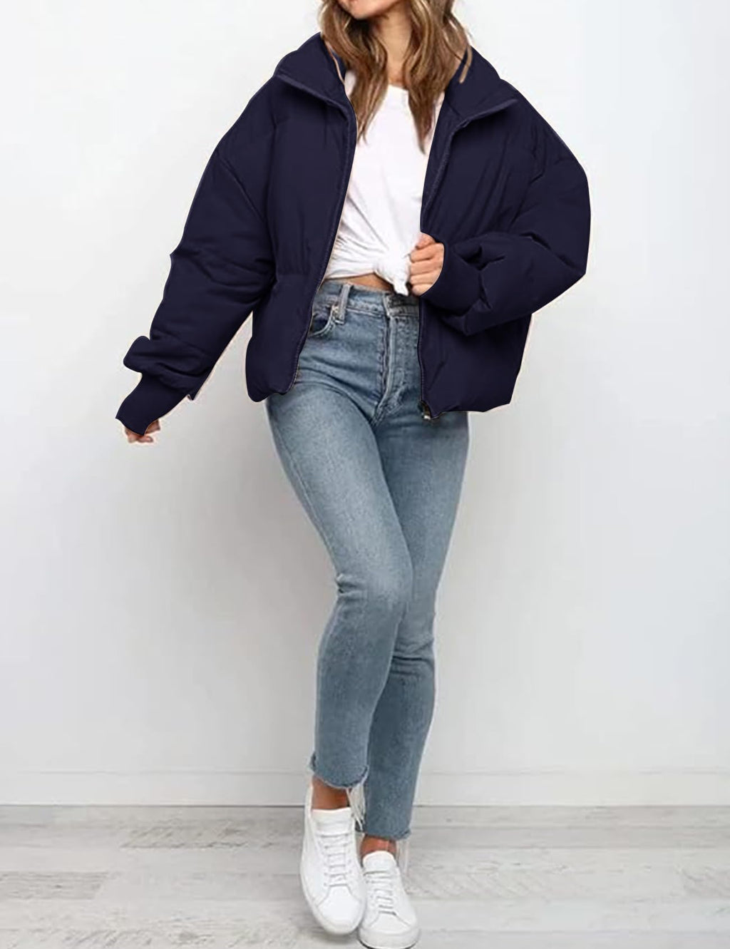 Gihuo Women’s Winter Cropped Puffer Jacket Coat Short Warm Quilted Jacket 2026