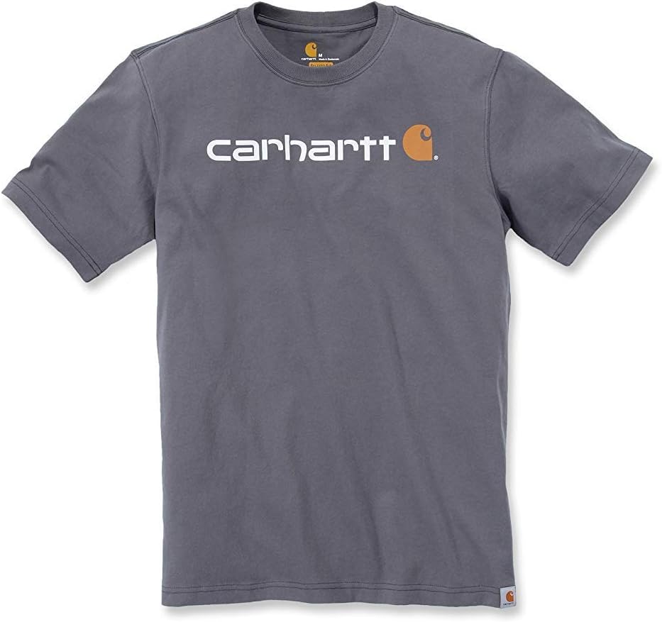 Carhartt Men's Relaxed Fit Heavy Short Sleeve Logo Graphic T-Shirt Work Utility T-Shirt