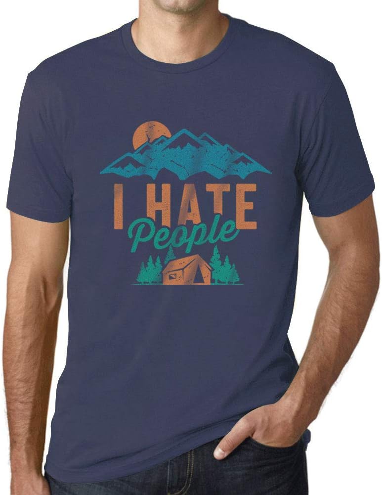 Ultrabasic - Men's Graphics I Hate People Tee Shirt Letters Print