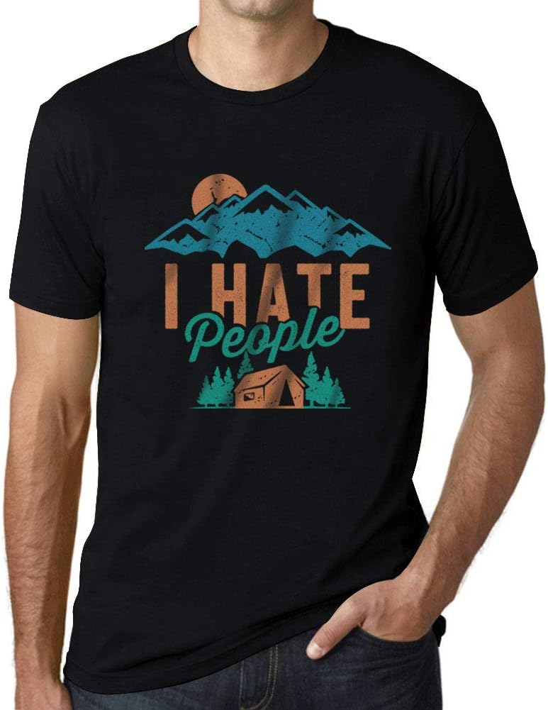 Ultrabasic - Men's Graphics I Hate People Tee Shirt Letters Print