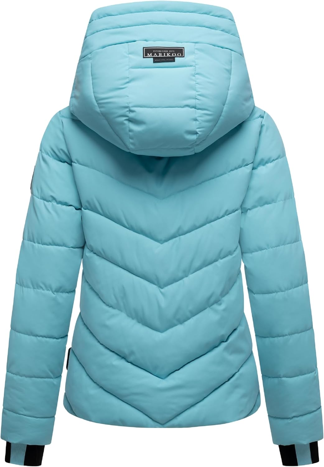 MARIKOO Women's Winter Jacket, Warm Quilted Jacket with Detachable Hood, Samuiaa XVI XS-3XL