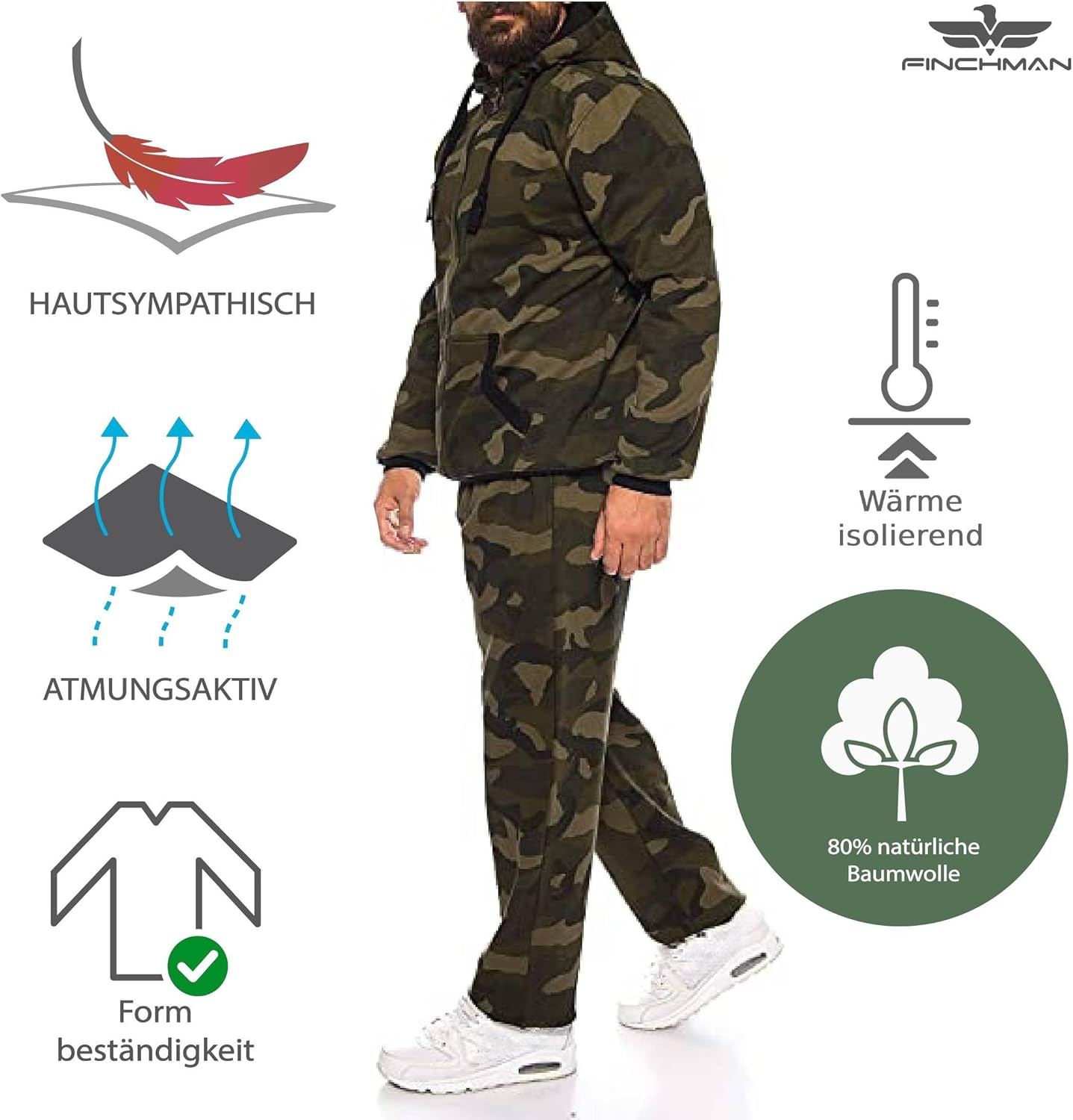 Finchman Finchsuit 1 Men's Jogger Tracksuit, Cotton Sport Suit