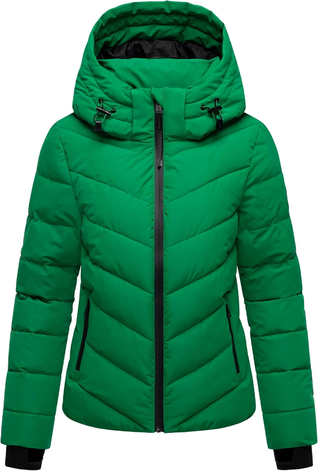 MARIKOO Women's Winter Jacket, Warm Quilted Jacket with Detachable Hood, Samuiaa XVI XS-3XL