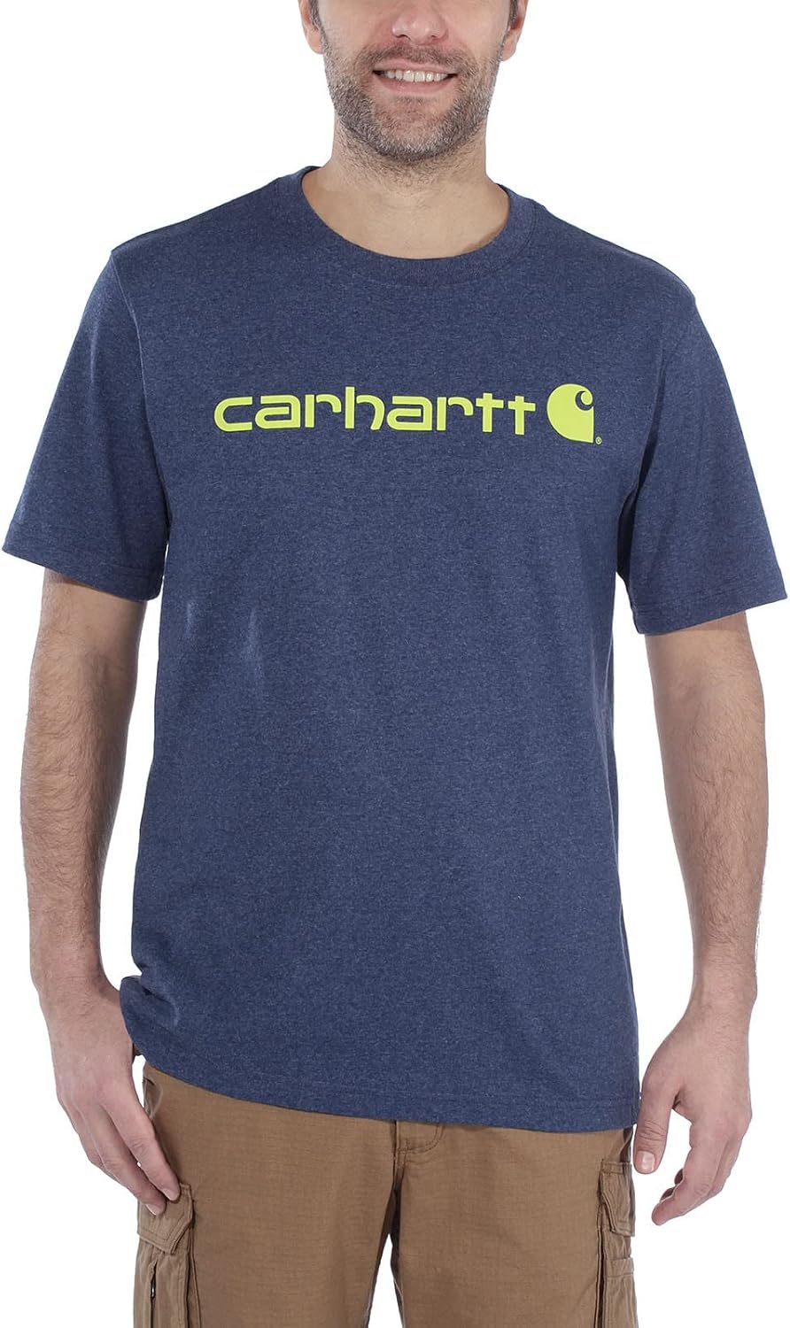 Carhartt Men's Relaxed Fit Heavy Short Sleeve Logo Graphic T-Shirt Work Utility T-Shirt