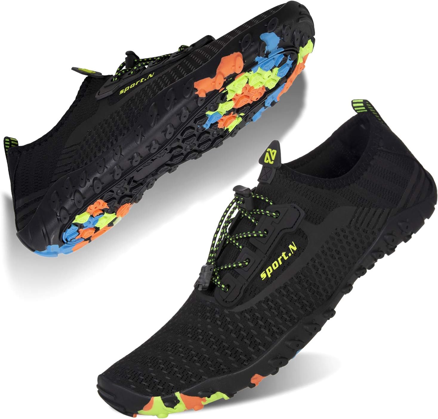 Water Shoes Men Women Quick Dry Sports Water Shoes Unisex Swimming Shoes with 14 Drainage Holes for Bath, Walking, Yoga, Lake, Beach, Garden, Park, Driving, Boating