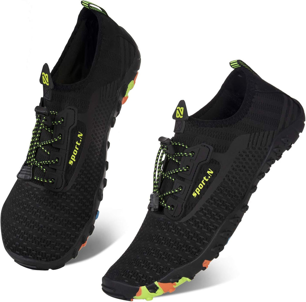 Water Shoes Men Women Quick Dry Sports Water Shoes Unisex Swimming Shoes with 14 Drainage Holes for Bath, Walking, Yoga, Lake, Beach, Garden, Park, Driving, Boating