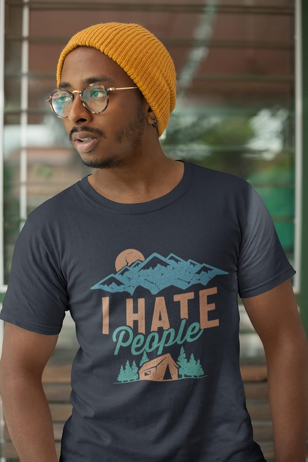 Ultrabasic - Men's Graphics I Hate People Tee Shirt Letters Print