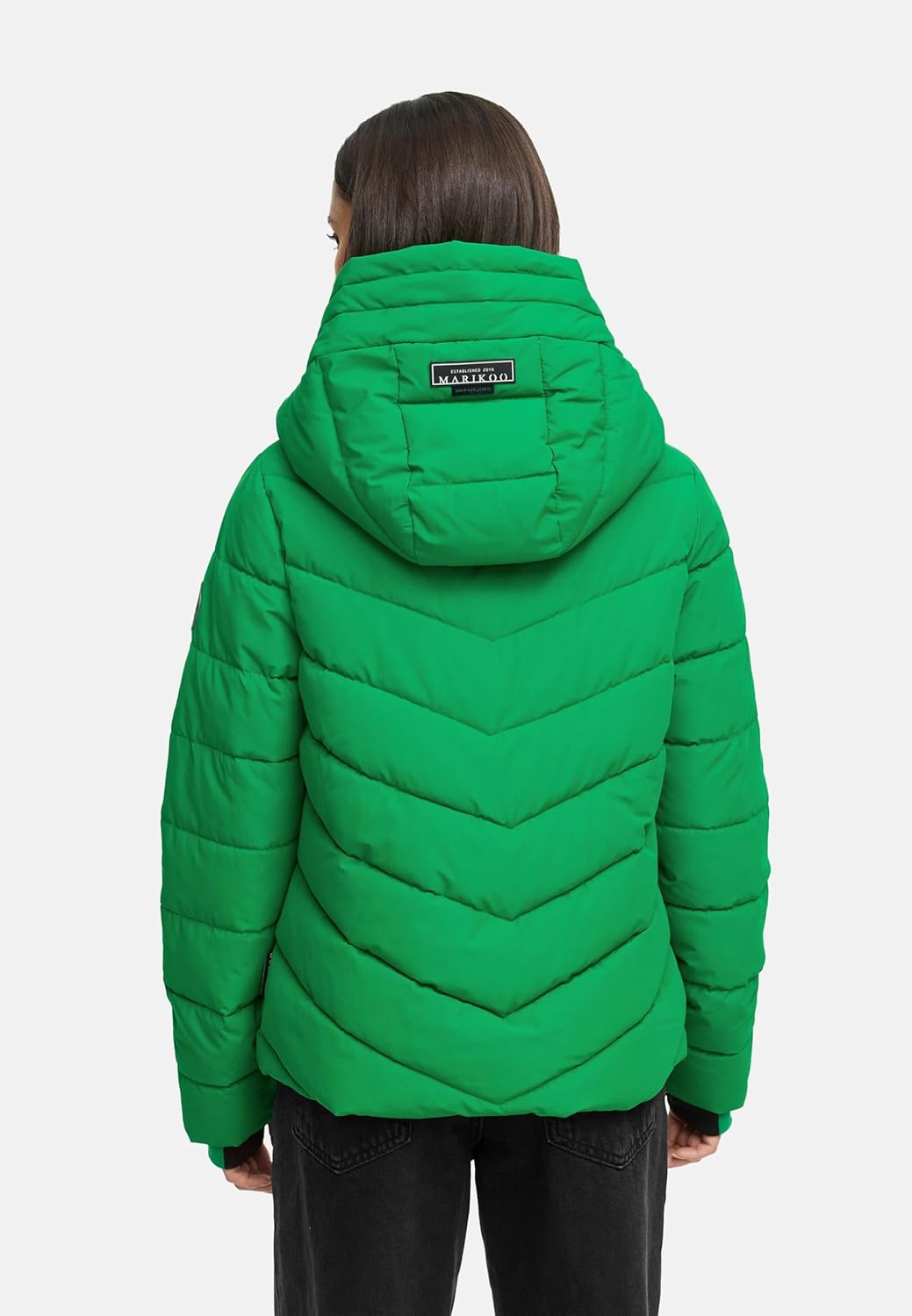 MARIKOO Women's Winter Jacket, Warm Quilted Jacket with Detachable Hood, Samuiaa XVI XS-3XL