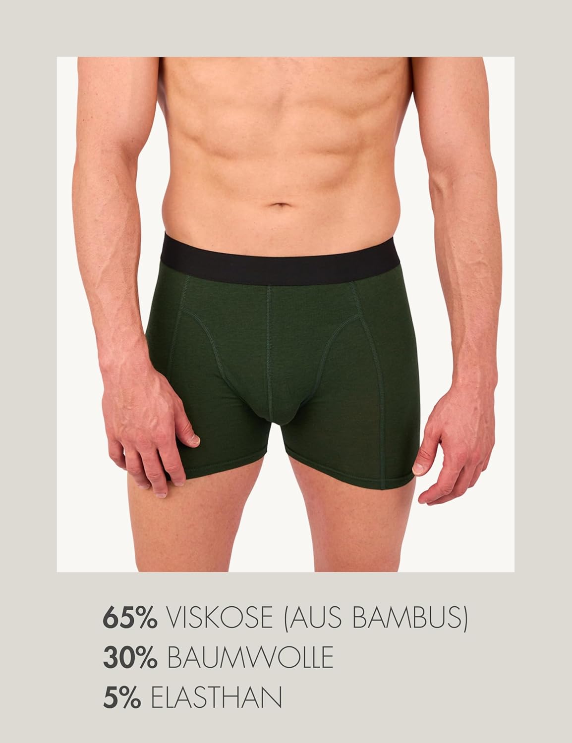 Basic Treasure 3 Pack Premium Bamboo Boxer Shorts Men's Soft Bamboo Cotton Boxer Shorts Bamboo for Men, Breathable Stretch
