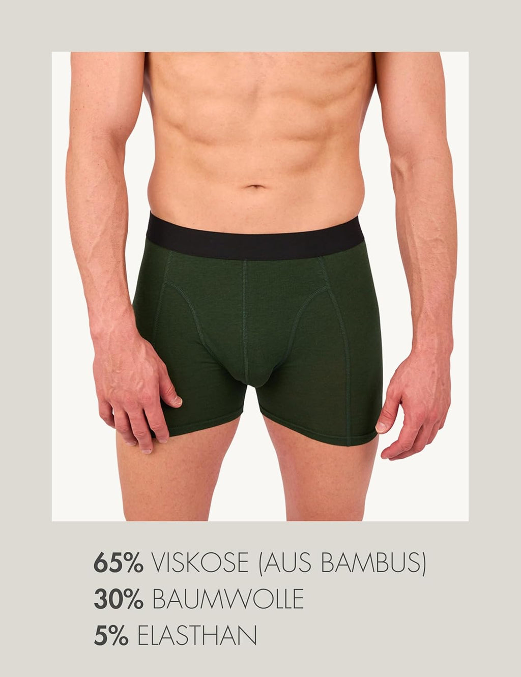Basic Treasure 3 Pack Premium Bamboo Boxer Shorts Men's Soft Bamboo Cotton Boxer Shorts Bamboo for Men, Breathable Stretch