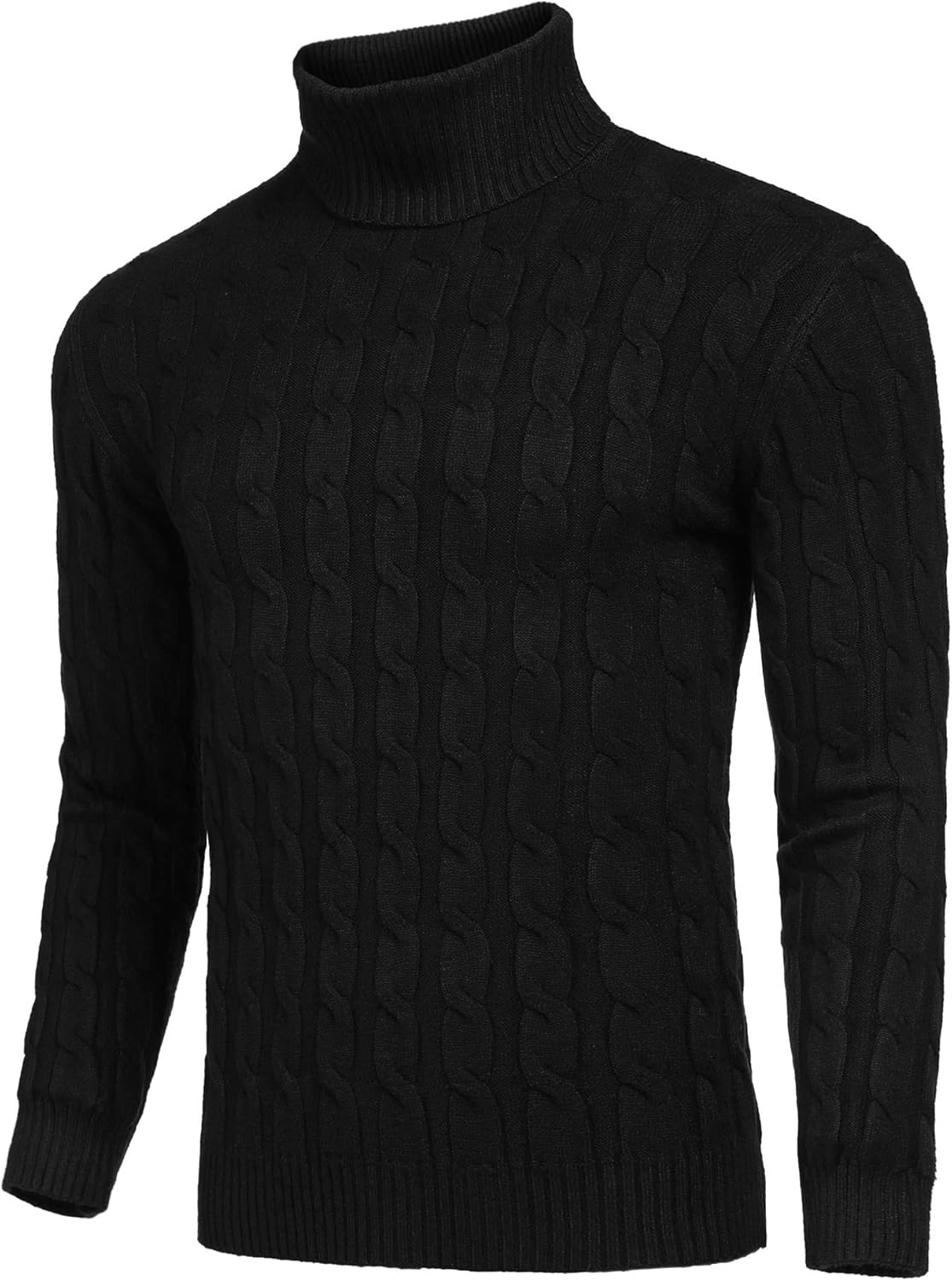 COOFANDY Men's Polo Sweater Fine Knit Long Sleeve Sweater Basic Regular Fit Pullover