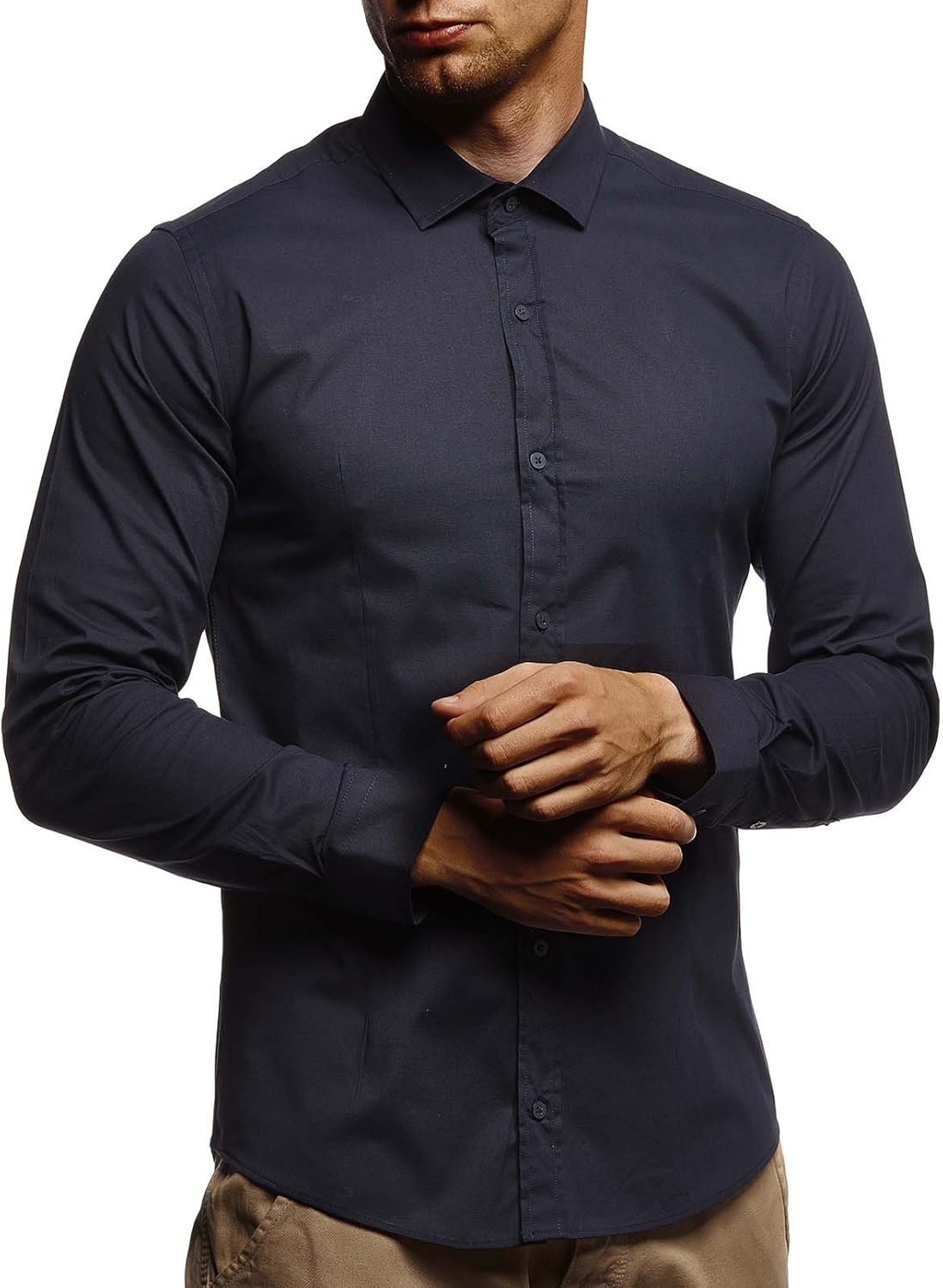 Leif Nelson Shirt with slim fit LN3430