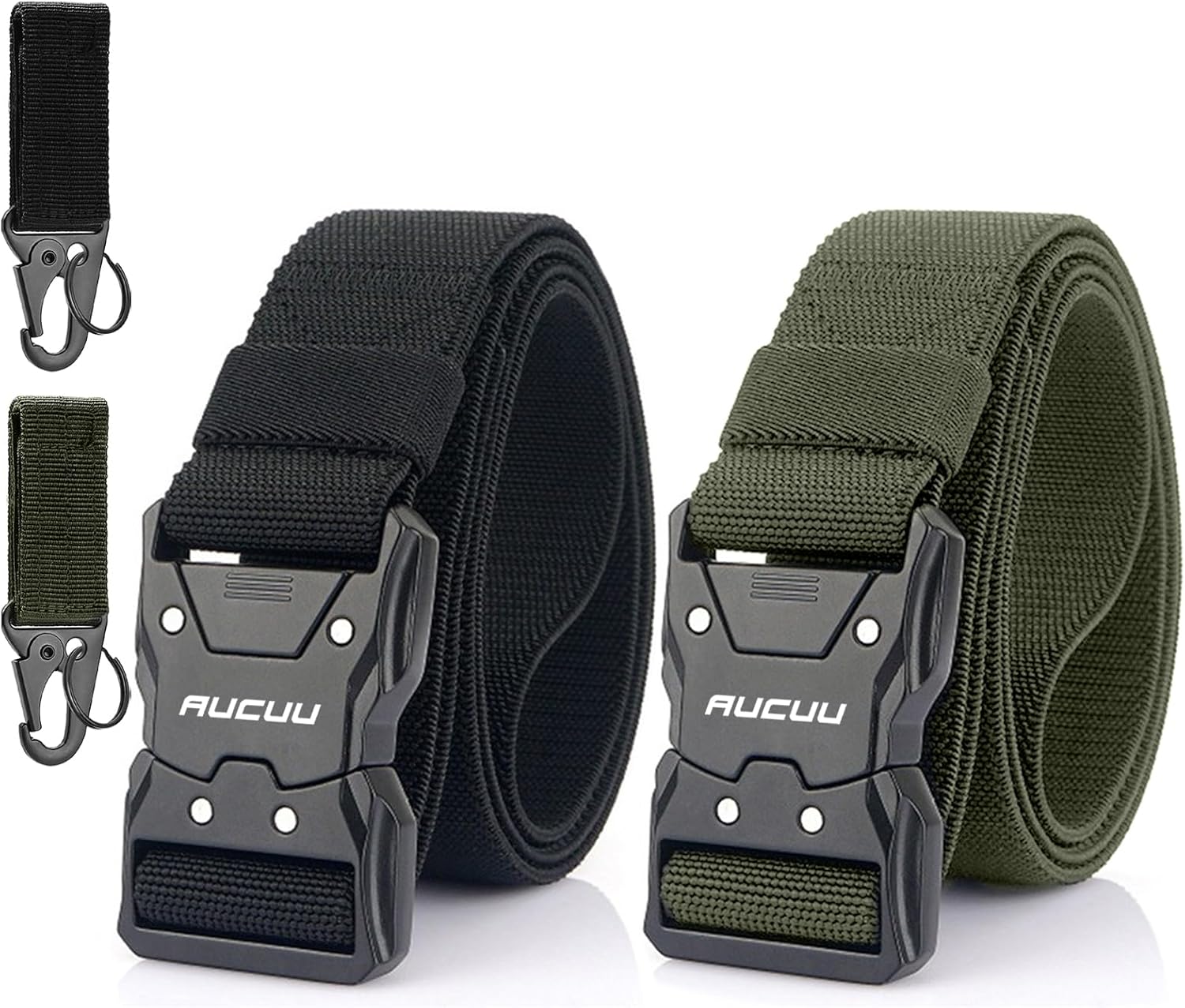 Men's Tactical Belt, Nylon Canvas Belt for Men, Military Tactical Belt, Adjustable Nylon Belts for Travel, Sports and Daily Use(Width 3.8cm)