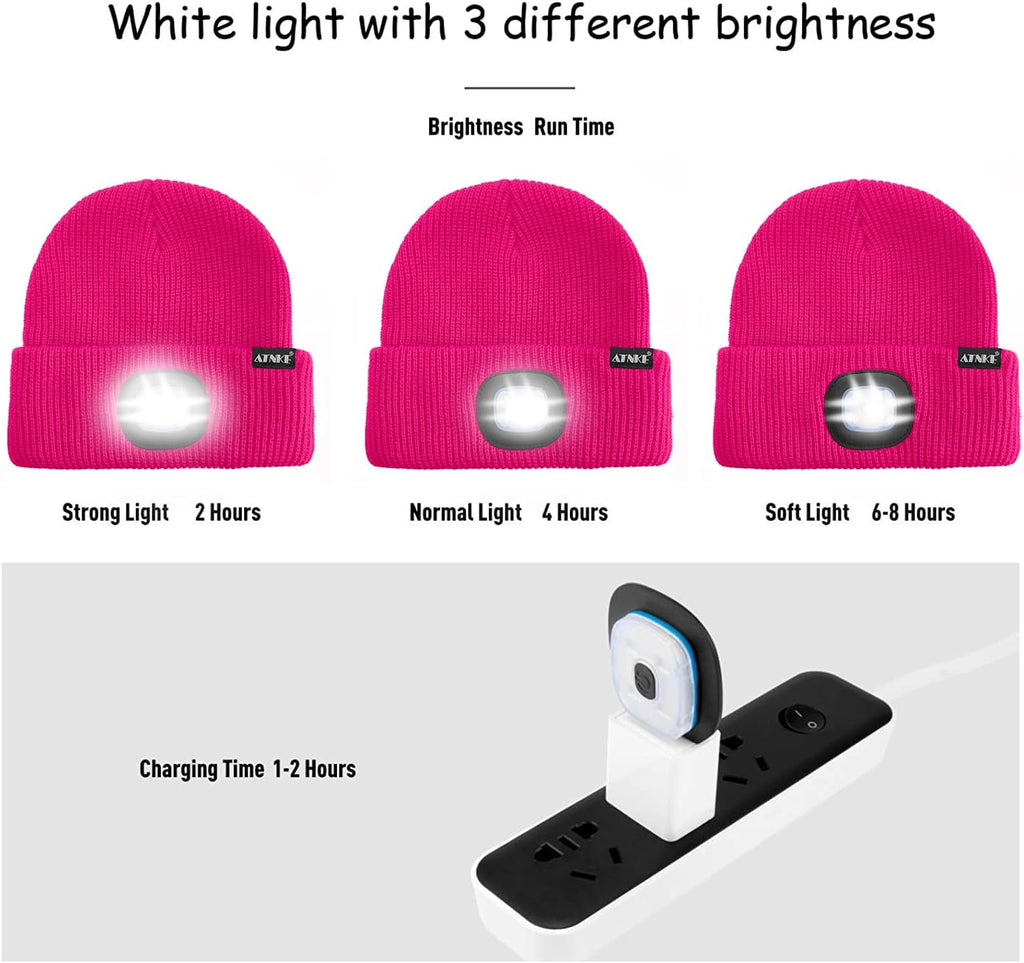 ATNKE Unisex winter hat with led light