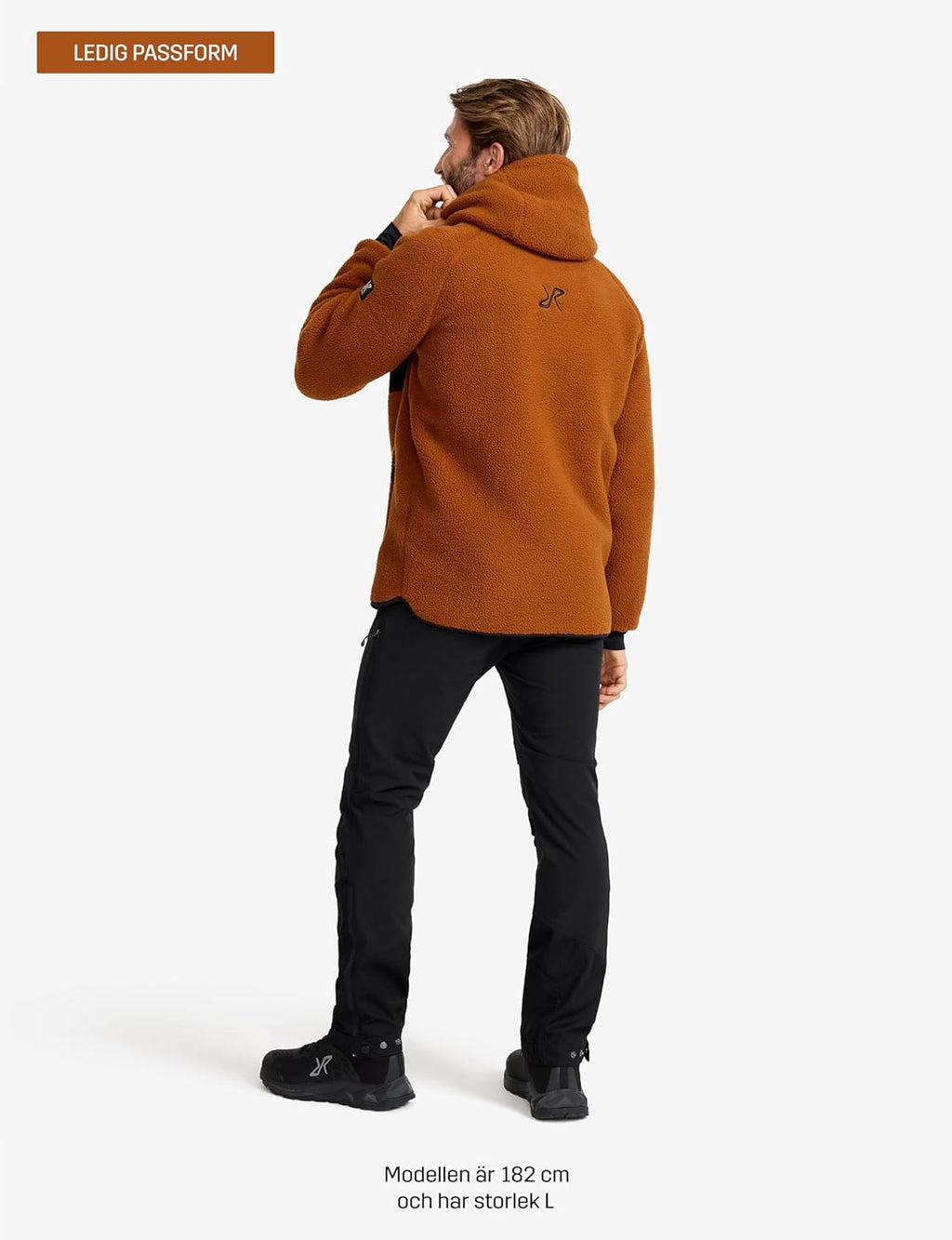 RevolutionRace Men's Sherpa Hoodie, Fleece Jacket for All Outdoor Activities
