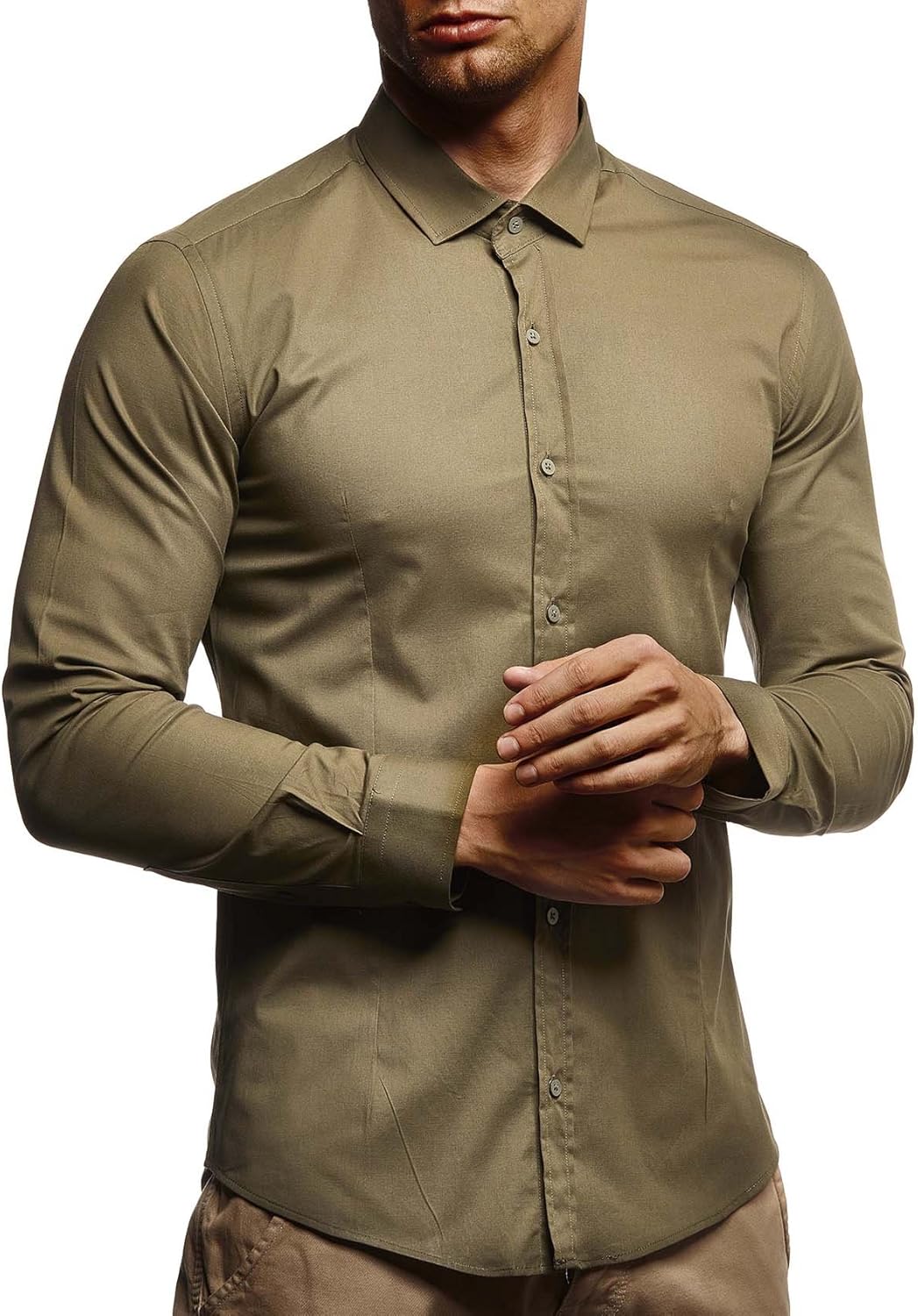 Leif Nelson Shirt with slim fit LN3430