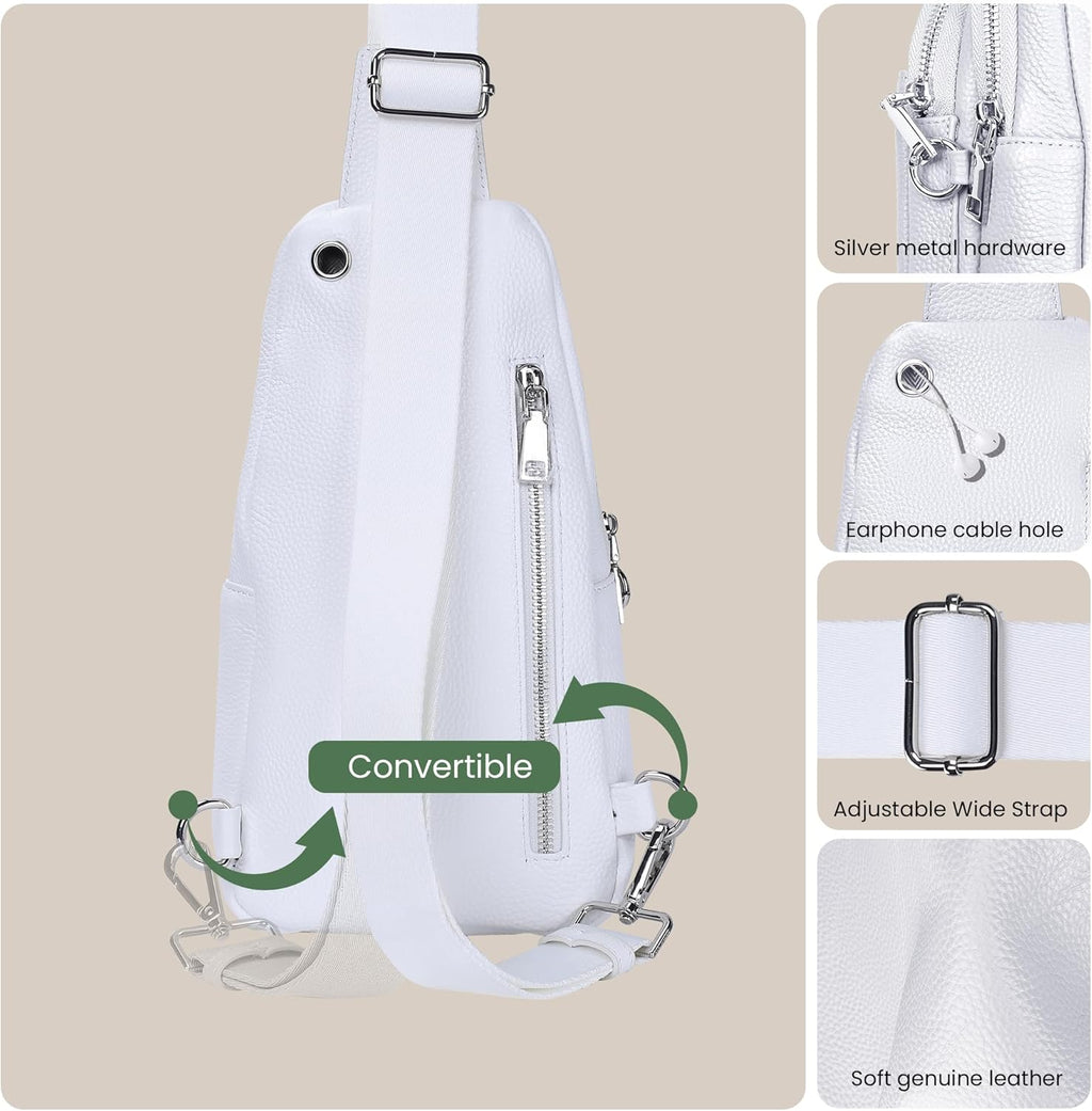 Travel bag in genuine leather for women