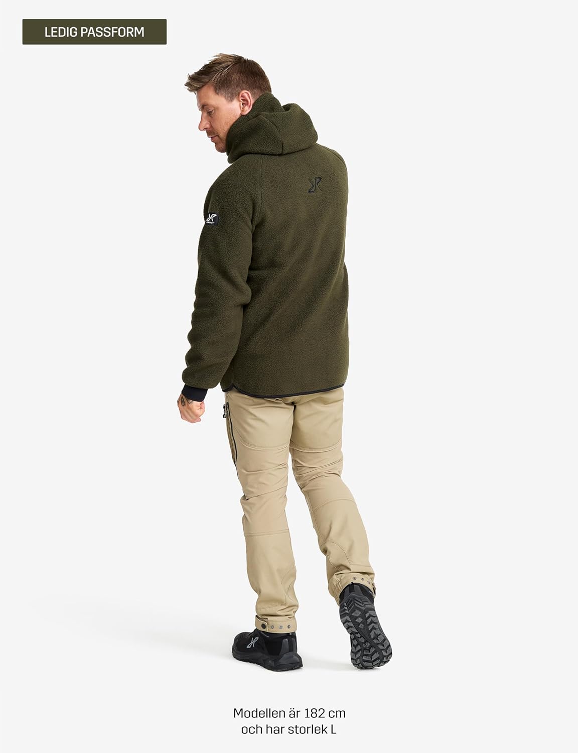 RevolutionRace Men's Sherpa Hoodie, Fleece Jacket for All Outdoor Activities