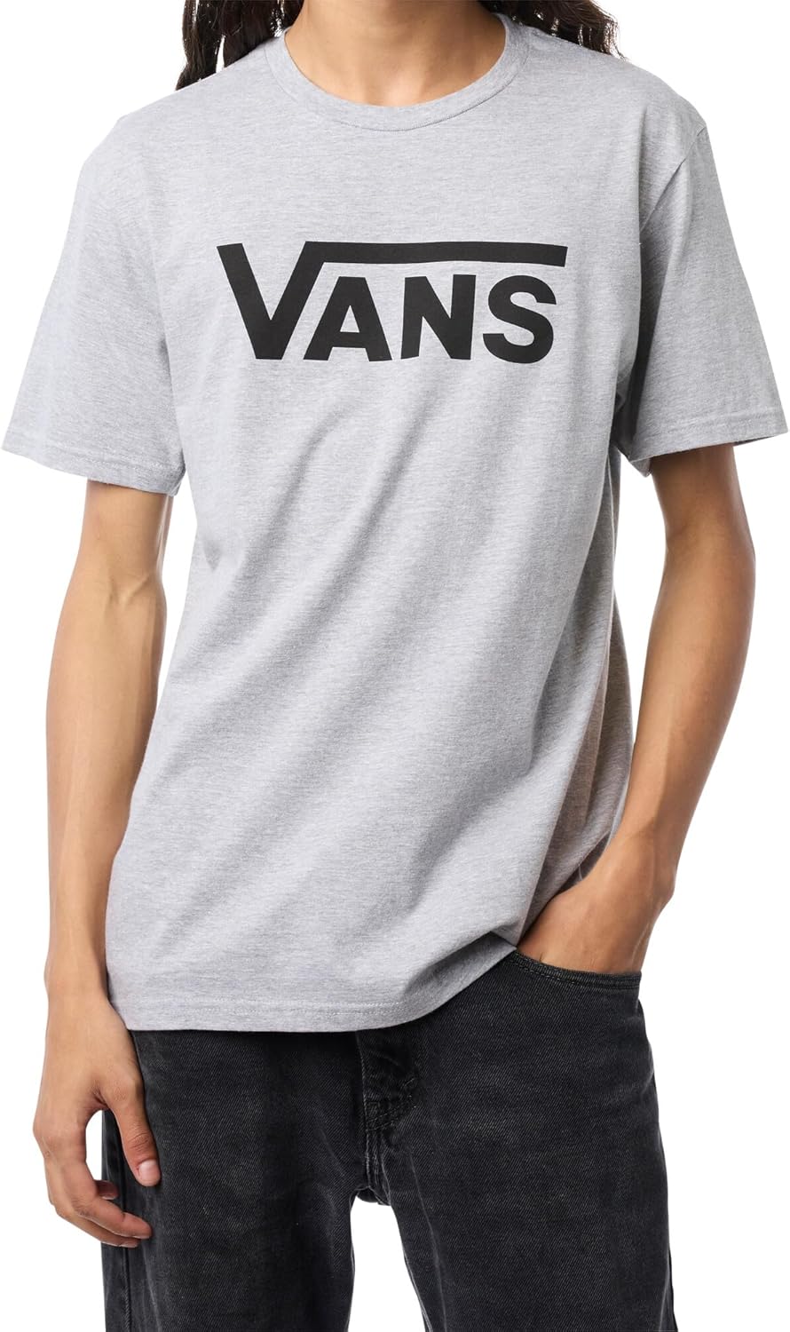 Vans Men's Classic Drop V Ss Crew Tee-b T-Shirt, Athletic Heather, L