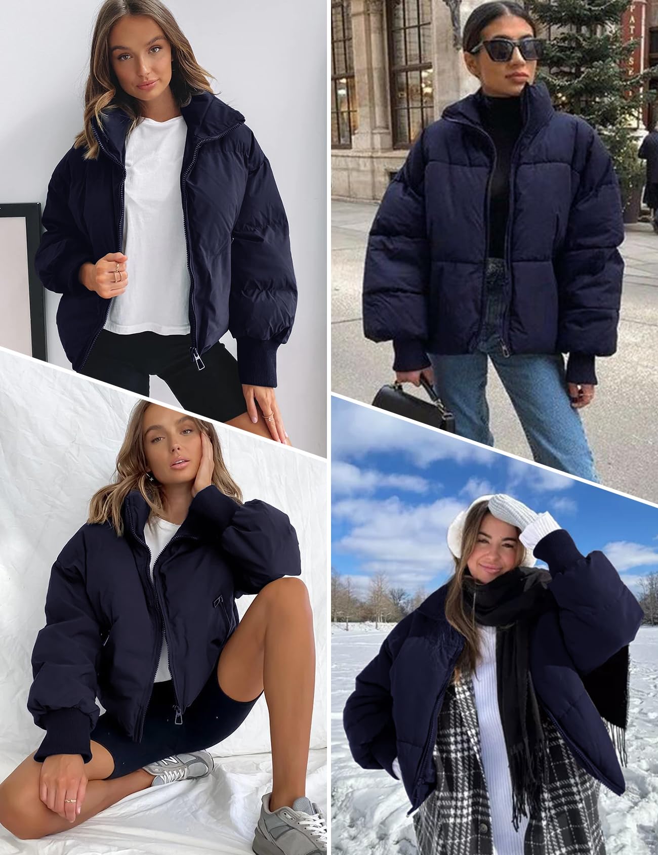 Gihuo Women’s Winter Cropped Puffer Jacket Coat Short Warm Quilted Jacket 2026