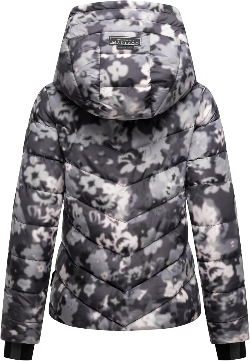 MARIKOO Women's Winter Jacket, Warm Quilted Jacket with Detachable Hood, Samuiaa XVI XS-3XL