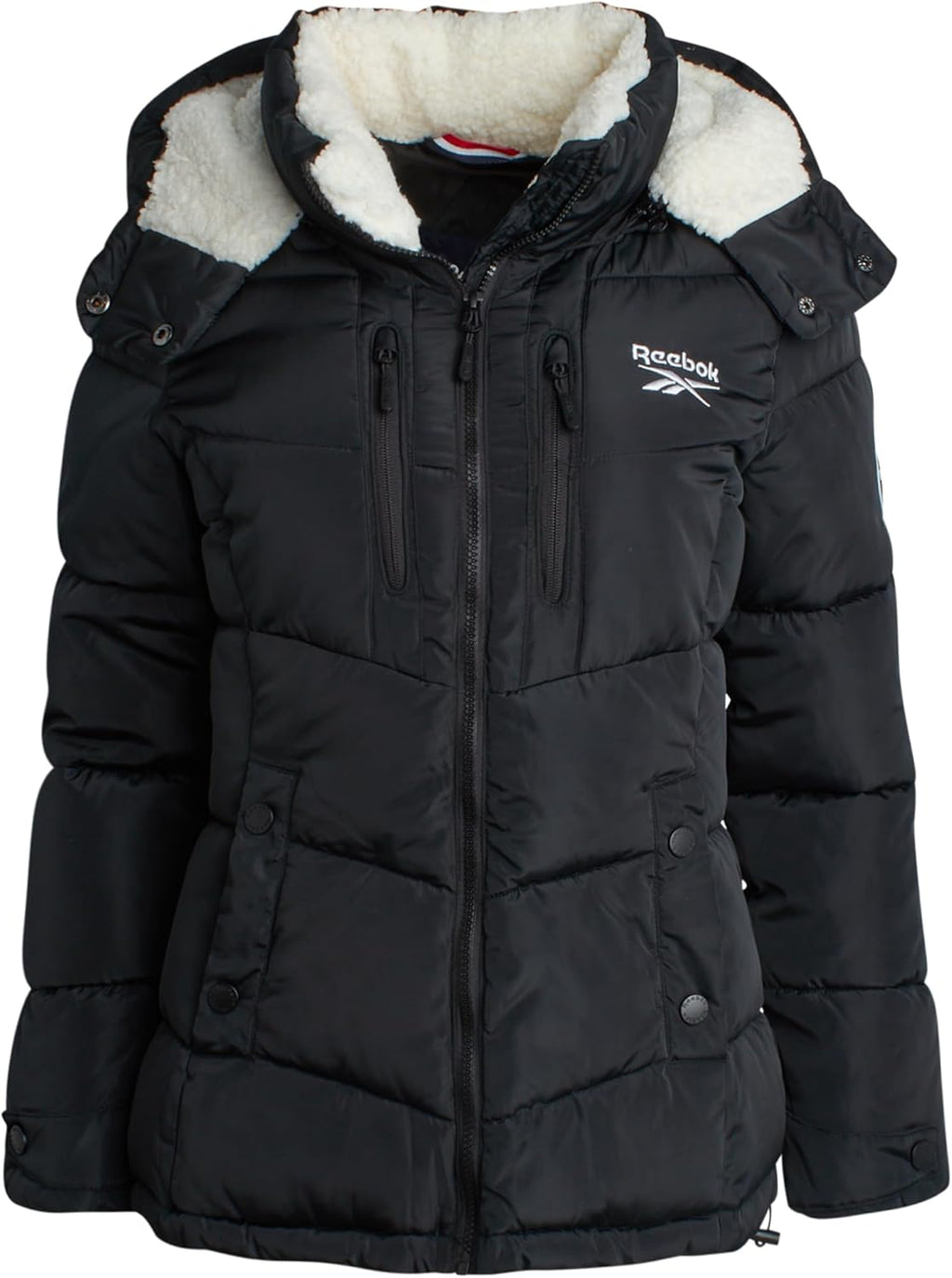 Reebok Womens Puffer Jacket - Heavyweight Puffer Coat with Faux Fur Trim Hood - Outerwear Down Winter Jackets for Women