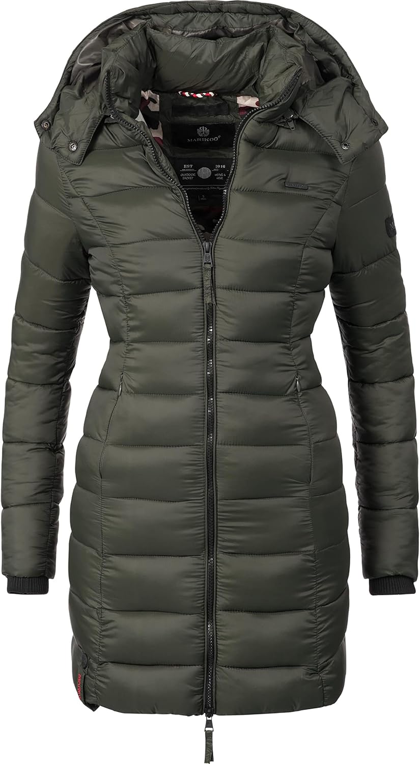 Marikoo Women's Quilted Winter Coat with Evening Star in sizes XS-XXL