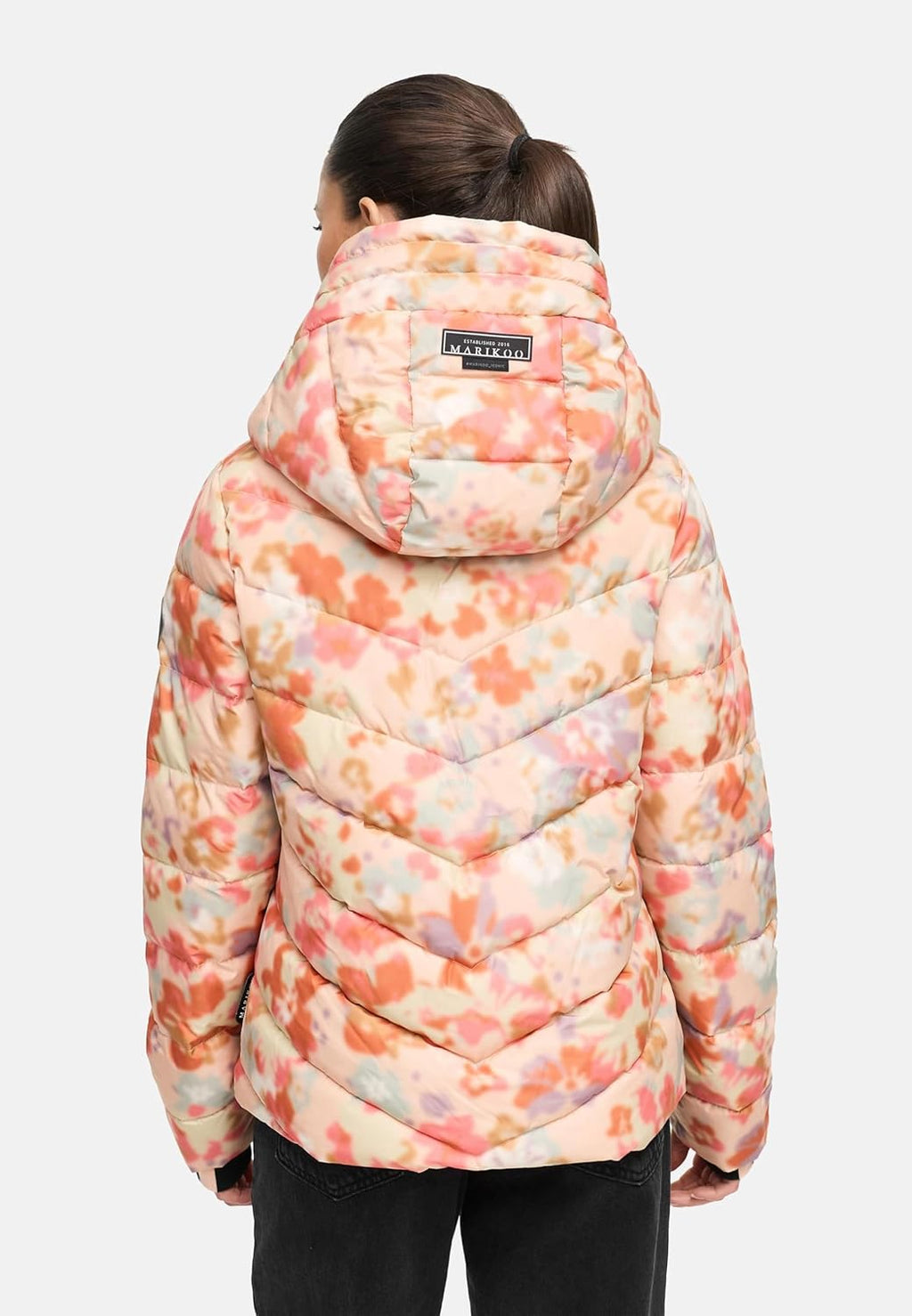 MARIKOO Women's Winter Jacket, Warm Quilted Jacket with Detachable Hood, Samuiaa XVI XS-3XL