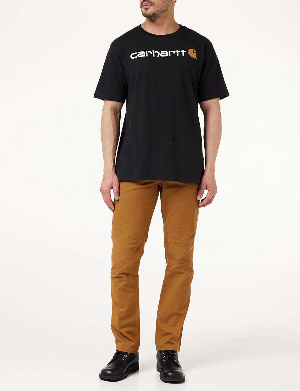 Carhartt Men's Relaxed Fit Heavy Short Sleeve Logo Graphic T-Shirt Work Utility T-Shirt
