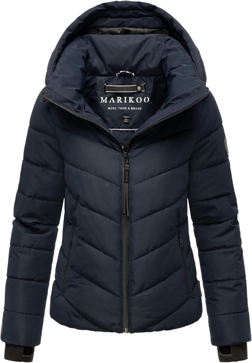 MARIKOO Women's Winter Jacket, Warm Quilted Jacket with Detachable Hood, Samuiaa XVI XS-3XL