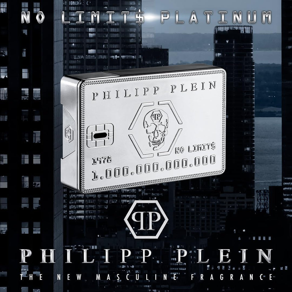 Philipp Plein Eau de Parfum No Limits Platinum 50 ml – Bottle looks like a credit card