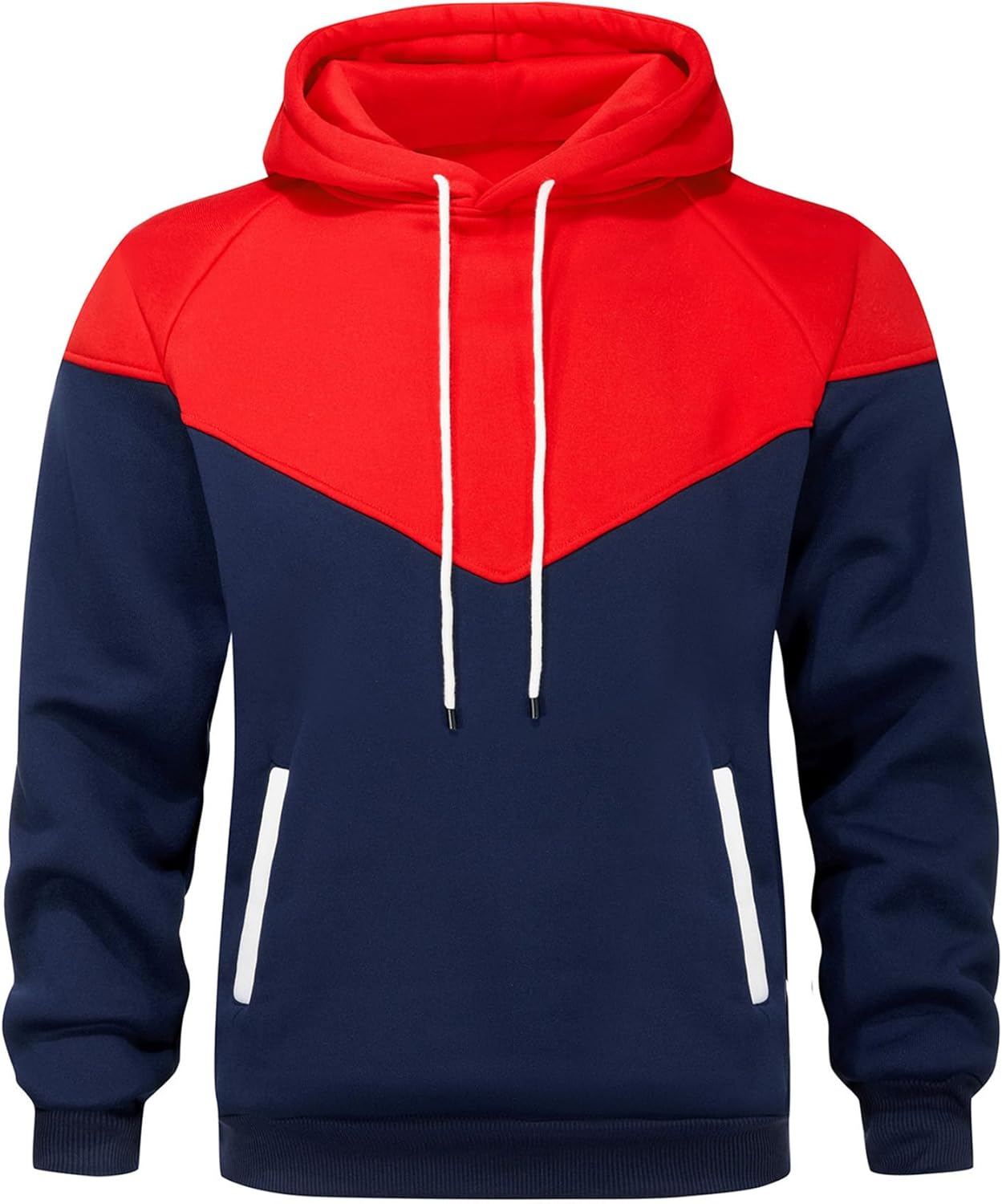 Hoodie Men's Sweatshirt Long Sleeve Sweatshirt Hoodie Color Block Sweatshirt