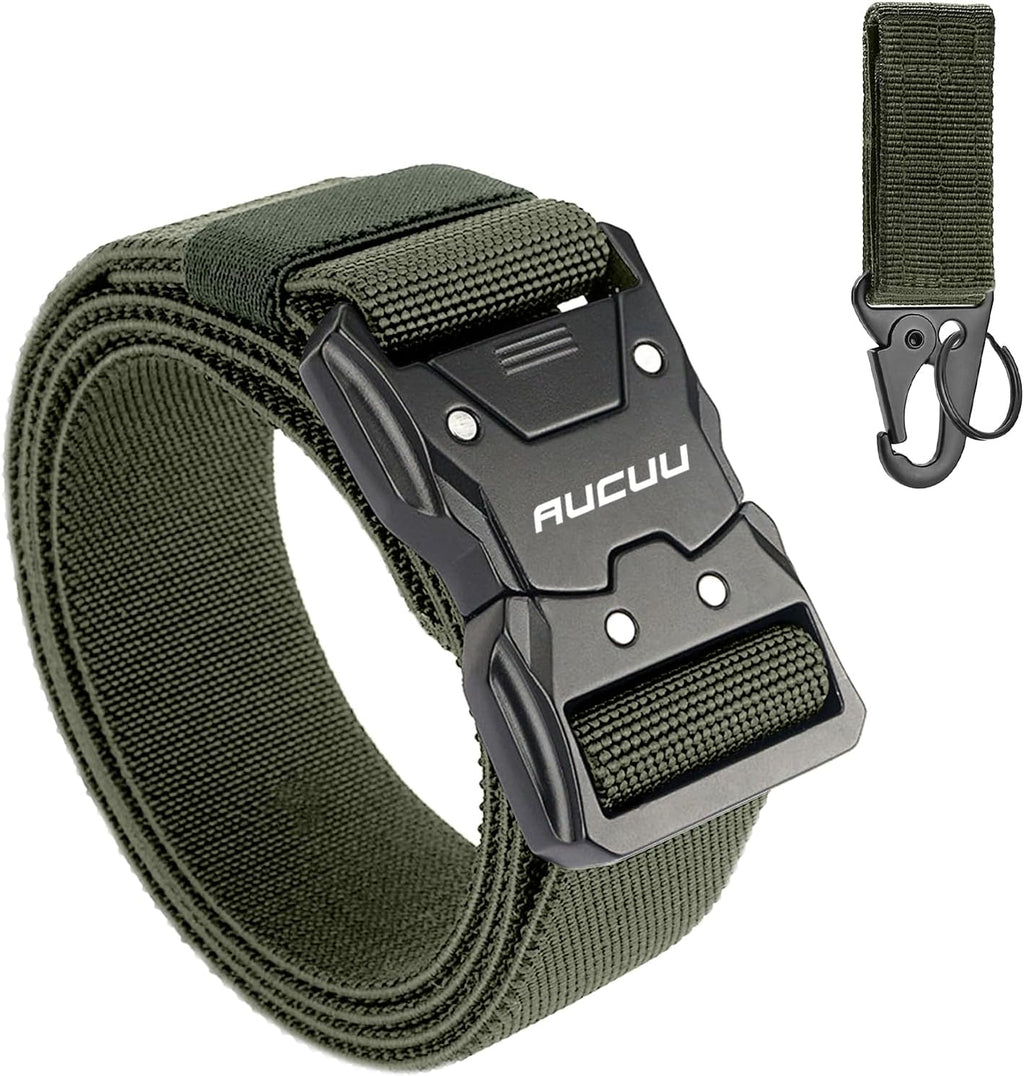 Men's Tactical Belt, Nylon Canvas Belt for Men, Military Tactical Belt, Adjustable Nylon Belts for Travel, Sports and Daily Use(Width 3.8cm)