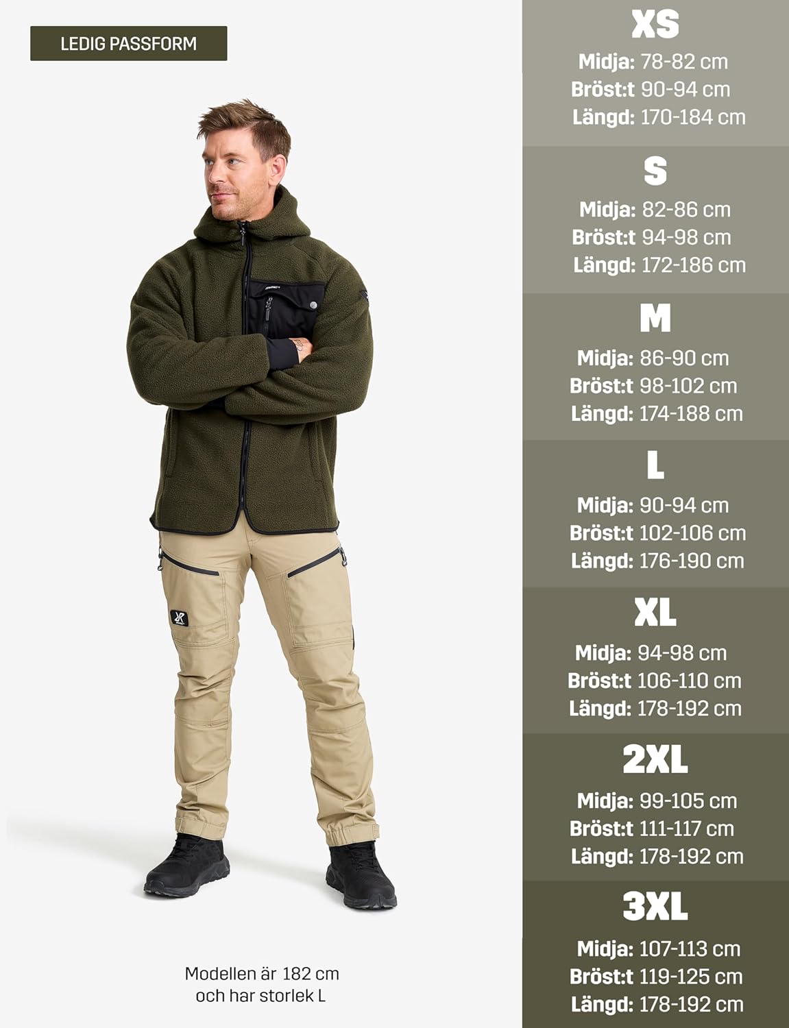 RevolutionRace Men's Sherpa Hoodie, Fleece Jacket for All Outdoor Activities