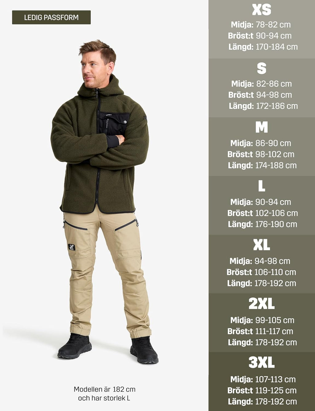 RevolutionRace Men's Sherpa Hoodie, Fleece Jacket for All Outdoor Activities