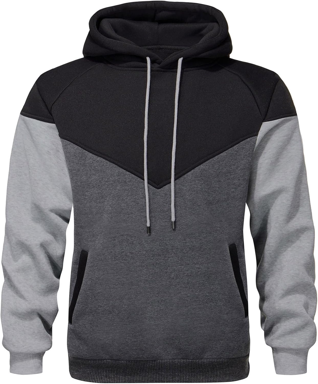 Hoodie Men's Sweatshirt Long Sleeve Sweatshirt Hoodie Color Block Sweatshirt
