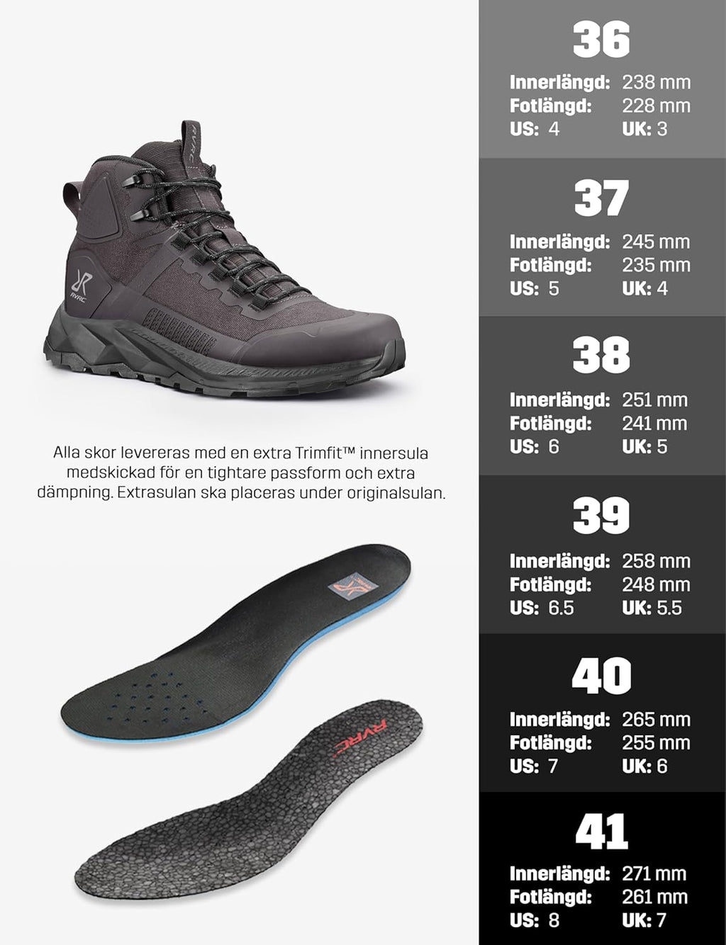 RevolutionRace Women's Phantom Trail Mid Waterproof Hiking Boots, Waterproof Hiking Shoes for All Outdoor Activities