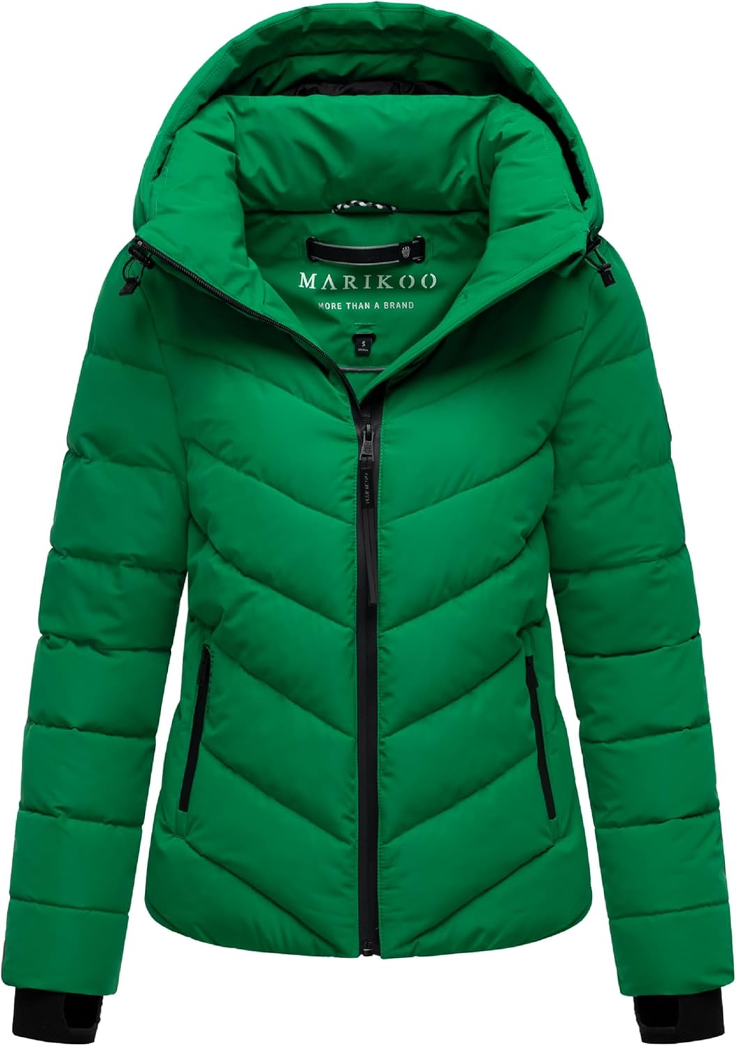 MARIKOO Women's Winter Jacket, Warm Quilted Jacket with Detachable Hood, Samuiaa XVI XS-3XL