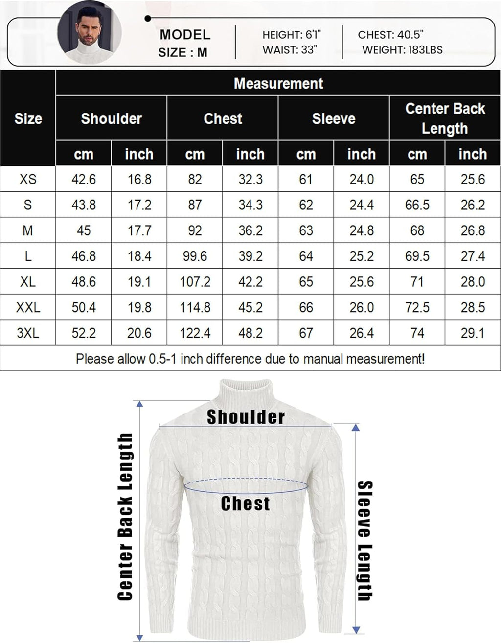 COOFANDY Men's Polo Sweater Fine Knit Long Sleeve Sweater Basic Regular Fit Pullover