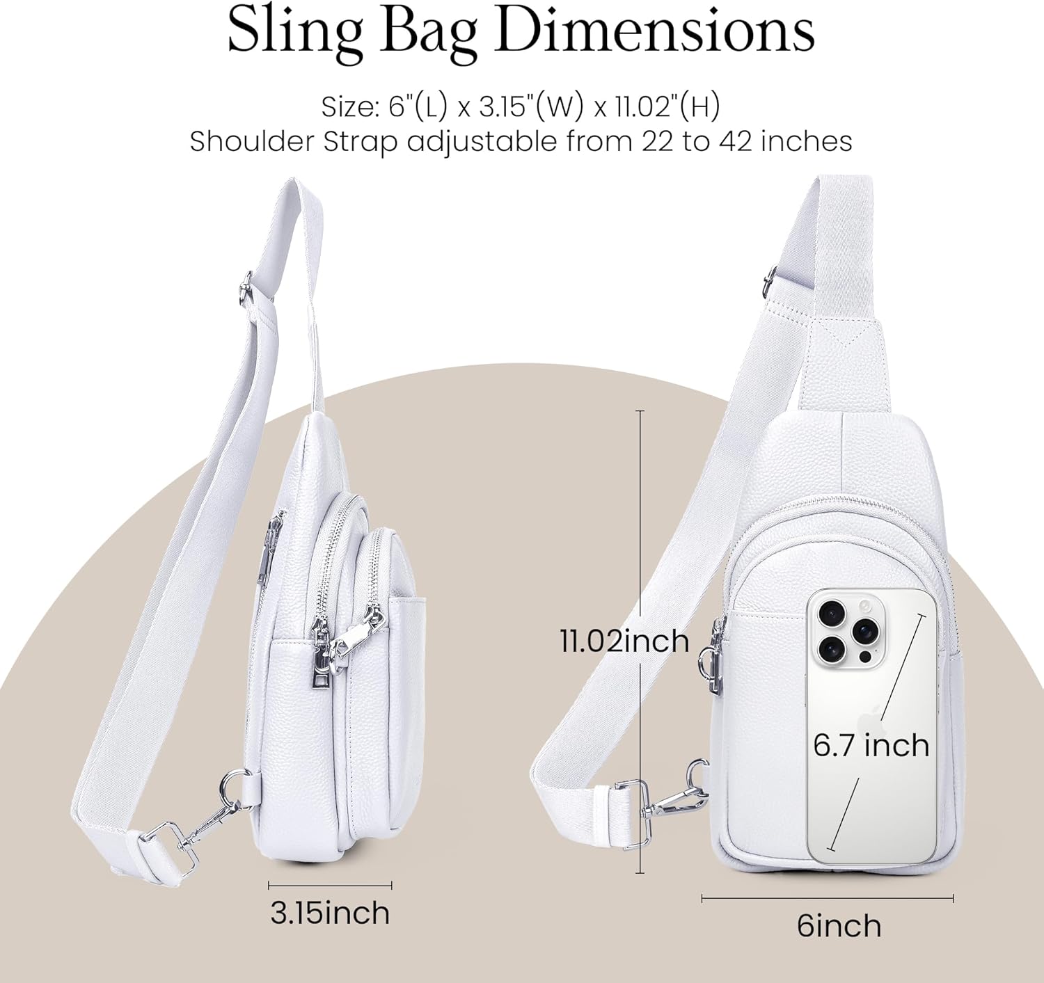 Travel bag in genuine leather for women