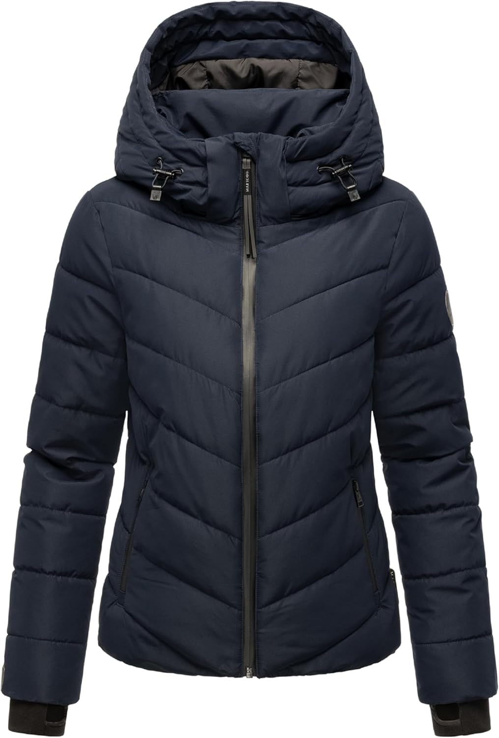 MARIKOO Women's Winter Jacket, Warm Quilted Jacket with Detachable Hood, Samuiaa XVI XS-3XL