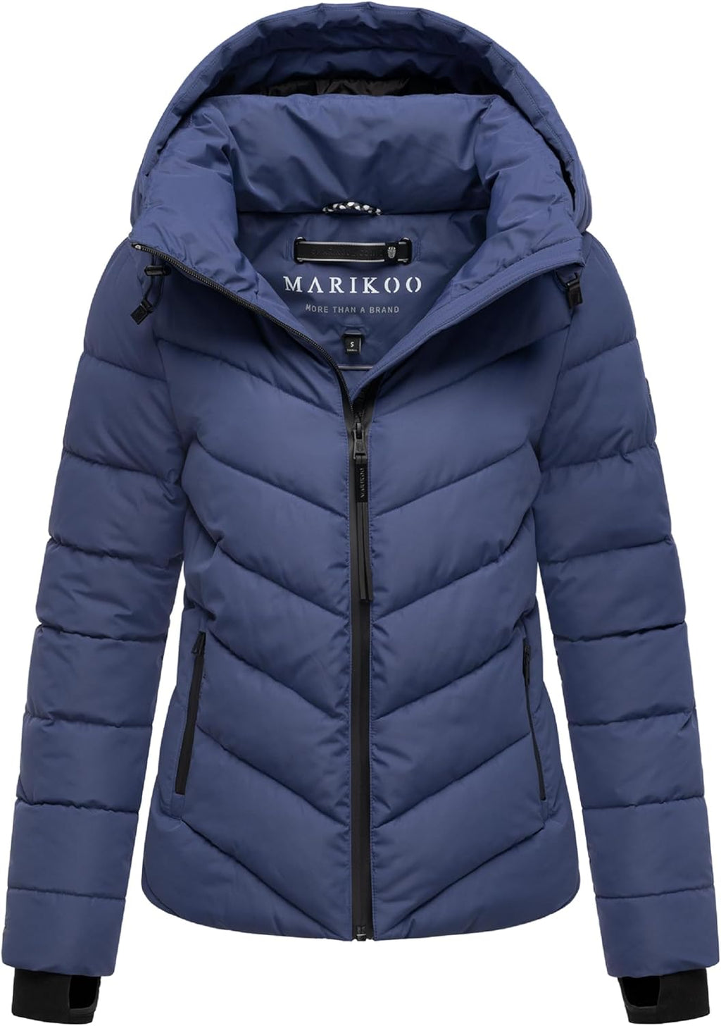 MARIKOO Women's Winter Jacket, Warm Quilted Jacket with Detachable Hood, Samuiaa XVI XS-3XL